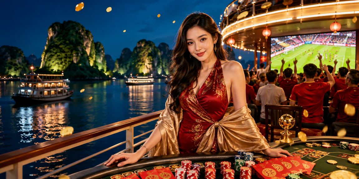 Phong cảnh Vịnh Hạ Long với phong cách sòng bạc và phong bao lì xì